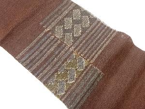 紗 変わり横段模様織出し名古屋帯